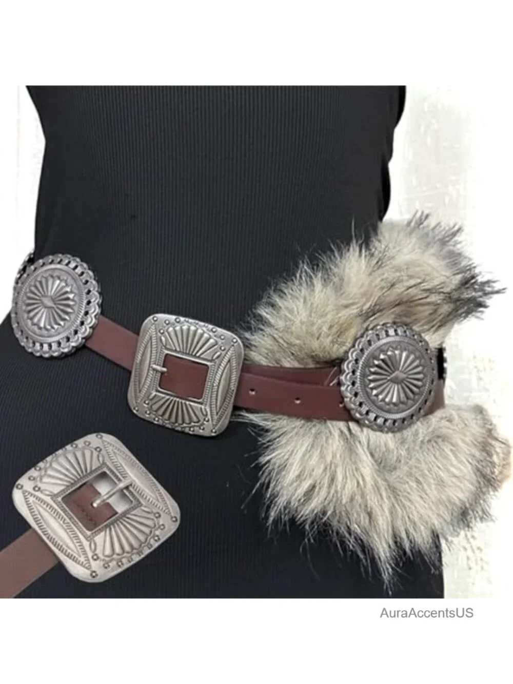 Western Cowboy Disc Concho Belt Boho Style for Jeans Dress Skirt